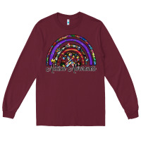 Burgundy autism awareness Long Sleeve Tee - SublimationCraftShop