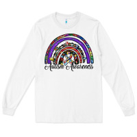 White autism awareness Long Sleeve Tee - SublimationCraftShop