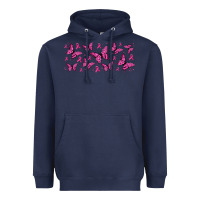 Navy breast cancer butterflies Heavyweight Hoodie - Jasminsmagicworld