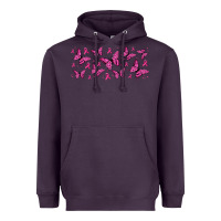 Plum breast cancer butterflies Heavyweight Hoodie - Jasminsmagicworld