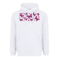 White breast cancer butterflies Heavyweight Hoodie - Jasminsmagicworld