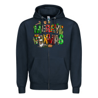 Navy christmas texas western Zipper Hoodie - AdoDesignShop