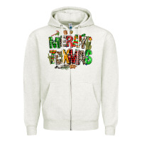 Oatmeal Heather christmas texas western Zipper Hoodie - AdoDesignShop