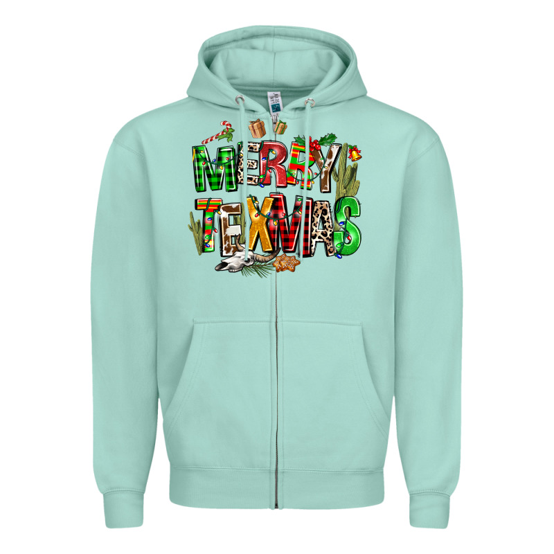 Christmas Texas Western Zipper Hoodie by AdoDesignShop | Teevron