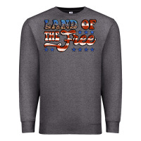 Charcoal Heather land of the free america Premium Sweatshirt - Jasminsmagicworld