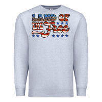 Heather Grey land of the free america Premium Sweatshirt - Jasminsmagicworld