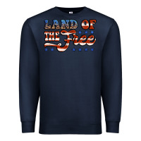 Navy land of the free america Premium Sweatshirt - Jasminsmagicworld