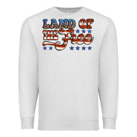 Oatmeal Heather land of the free america Premium Sweatshirt - Jasminsmagicworld
