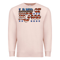 Pale Pink land of the free america Premium Sweatshirt - Jasminsmagicworld