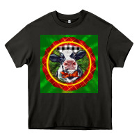 Asphalt christmas baby holstein face Heavy Core Tee - LillyAllenDesigns