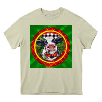 Mossy christmas baby holstein face Heavy Core Tee - LillyAllenDesigns