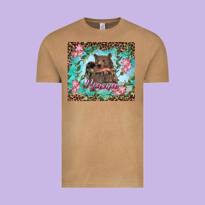 Vintage Tee mama bear haunting fish floral tumbler