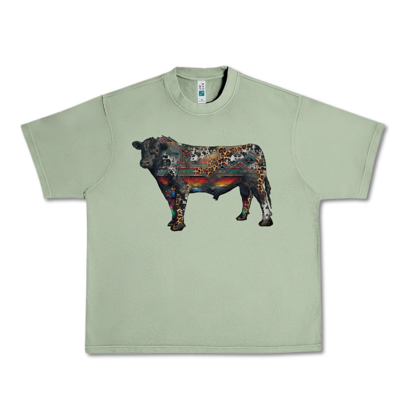 Black Angus Bull With Western Patterns Urban Heavy Tee by RanaPortraitStore | Teevron