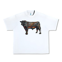 White black angus bull with western patterns Urban Heavy Tee - RanaPortraitStore