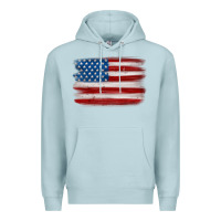 Blue Mist american flag distressed background Premium Hoodie - MaliasSmallBusiness