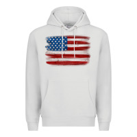 Dove Grey american flag distressed background Premium Hoodie - MaliasSmallBusiness
