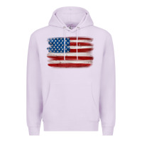 Lilac american flag distressed background Premium Hoodie - MaliasSmallBusiness