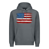 Rock american flag distressed background Premium Hoodie - MaliasSmallBusiness