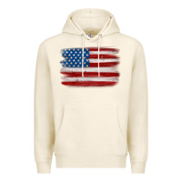 Tofu american flag distressed background Premium Hoodie - MaliasSmallBusiness