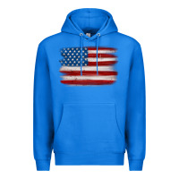 True Royal american flag distressed background Premium Hoodie - MaliasSmallBusiness