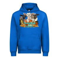 Cobalt pumpkin season with baby sheeps and goat Urban Hoodie - LillyAllenDesigns