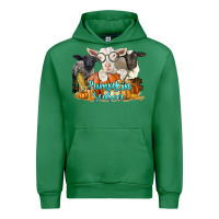 Emerald pumpkin season with baby sheeps and goat Urban Hoodie - LillyAllenDesigns