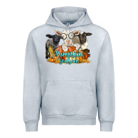 Heather Grey pumpkin season with baby sheeps and goat Urban Hoodie - LillyAllenDesigns