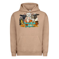 Pigment Burro pumpkin season with baby sheeps and goat Urban Hoodie - LillyAllenDesigns