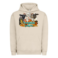 Pigment French Oak pumpkin season with baby sheeps and goat Urban Hoodie - LillyAllenDesigns