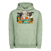 Pigment Oil Green pumpkin season with baby sheeps and goat Urban Hoodie - LillyAllenDesigns