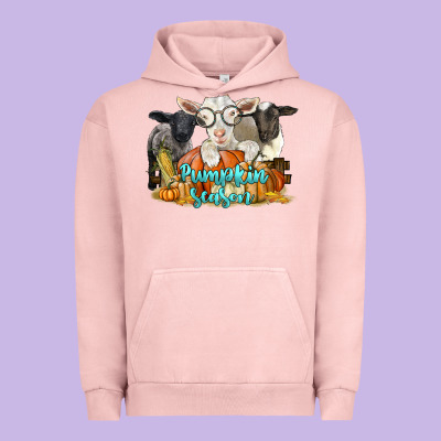 Pumpkin Season With Baby Sheeps And Goat Urban Hoodie Designed By Lillyallendesigns