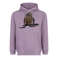 Lavender Sea Lion Illustrations Heavyweight Hoodie - LillyAllenDesigns