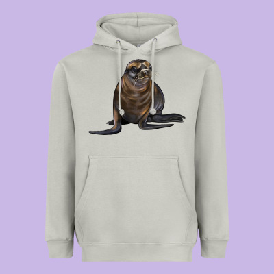 Sea Lion Illustrations Heavyweight Hoodie Designed By Lillyallendesigns