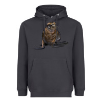 Smoke Sea Lion Illustrations Heavyweight Hoodie - LillyAllenDesigns