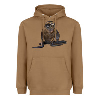 Toasted Coconut Sea Lion Illustrations Heavyweight Hoodie - LillyAllenDesigns