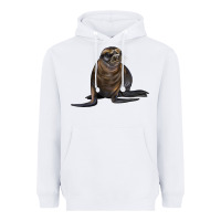 White Sea Lion Illustrations Heavyweight Hoodie - LillyAllenDesigns