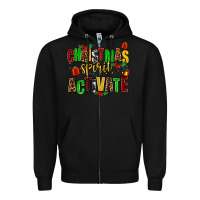 Black christmas spirit activate Zipper Hoodie - AdoDesignShop