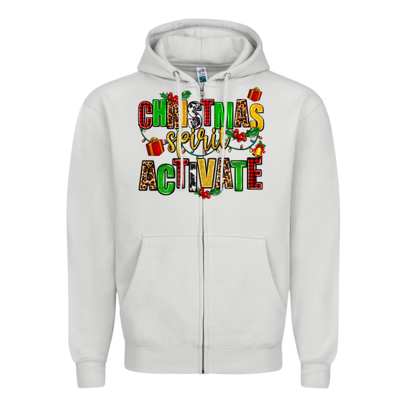 Christmas Spirit Activate Zipper Hoodie by AdoDesignShop | Teevron
