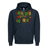Navy christmas spirit activate Zipper Hoodie - AdoDesignShop