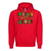 Red christmas spirit activate Zipper Hoodie - AdoDesignShop