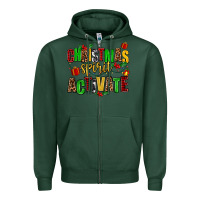 Sports Green christmas spirit activate Zipper Hoodie - AdoDesignShop