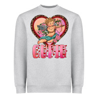 Heather Grey cupid heart Heavyweight Sweatshirt - RanaPortraitStore