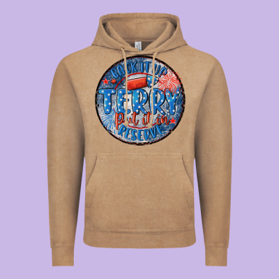 Vintage Hoodie back it up terry put it in reserve