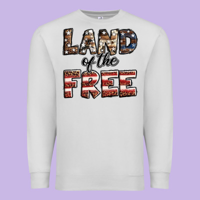 Land Of The Free America Western Pattern Premium Sweatshirt Designed By Jasminsmagicworld