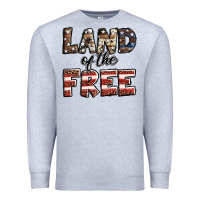 Heather Grey Land of the free America western pattern Premium Sweatshirt - Jasminsmagicworld