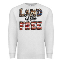 Oatmeal Heather Land of the free America western pattern Premium Sweatshirt - Jasminsmagicworld
