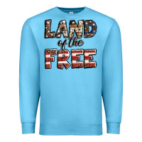Ocean Blue Land of the free America western pattern Premium Sweatshirt - Jasminsmagicworld