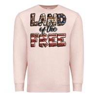 Pale Pink Land of the free America western pattern Premium Sweatshirt - Jasminsmagicworld