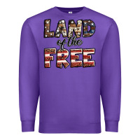 Purple Land of the free America western pattern Premium Sweatshirt - Jasminsmagicworld