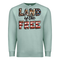 Seafoam Land of the free America western pattern Premium Sweatshirt - Jasminsmagicworld